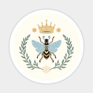 Queen Bee With Crown Magnet